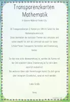 Vorschau - Merkblätter - Transparenzkarten für den Matheunterricht - Deckblatt