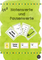 Vorschau - Poster - Notenwerte und Pausenwerte: Bildkarten + Tafelmaterial - Deckblatt