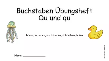 Vorschau - Unterrichtsreihen - Buchstabenheft Qu und qu Klasse 1 - Seite 1