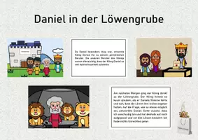 Vorschau - Bildkarten - Daniel in der Löwengrube - Bild- und Textkarten - Deckblatt