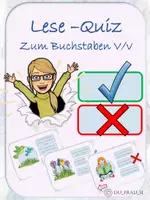 Vorschau - Fördermaterial/Inklusion - Interaktive Leseübung zum Buchstaben V/v in Silbenschrift (digital) - Deckblatt
