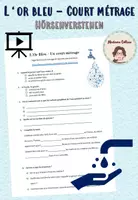 Vorschau - Arbeitsblätter - Hörsehverstehen - L'or bleu (court métrage) - Deckblatt