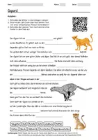 Vorschau - Arbeitsblätter - Arbeitsblatt zum Thema "Gepard" + Onlineübung & MP3 + Mindmap + Infografik - Deckblatt