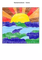 Vorschau - Arbeitsblätter - Rechenmalblatt Sonne - Addition ZR20 ohne 10er Übergang - Seite 2