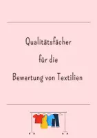 Vorschau - Aufgabenkarten - Qualitätsfächer zur Bewertung von Textilien - Deckblatt