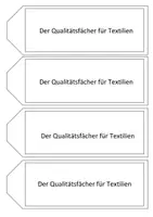 Vorschau - Aufgabenkarten - Qualitätsfächer zur Bewertung von Textilien - Seite 1