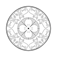 Vorschau - Mal- und Bastelvorlagen - Mandala - Glück - Schweinchen - Deckblatt