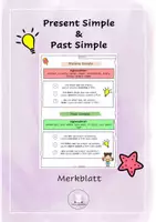 Vorschau - Arbeitsblätter - Present Simple vs. Past Simple Worksheets Signal Words - Deckblatt
