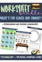 Vorschau - Arbeitsblätter - What's for lunch and dinner? + passende Learningapps! - Deckblatt
