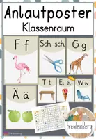 Vorschau - Poster - Anlautposter - Anlautplakate - Buchstabenschilder - Deckblatt