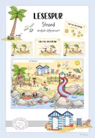 Vorschau - Fördermaterial/Inklusion - Lesespur Strand - Wimmelbild (Fernlernen) - Deckblatt