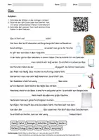 Vorschau - Arbeitsblätter - Arbeitsblatt zum Thema "Glas" + Onlineübung & MP3 + Infografik - Deckblatt