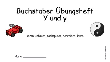 Vorschau - Arbeitsblätter - Buchstaben Übungsheft Y und y Klasse 1 - Seite 1