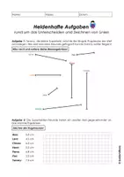 Vorschau - Arbeitsblätter - AB: Linien (Strecken, Geraden) unterscheiden und zeichnen - Deckblatt