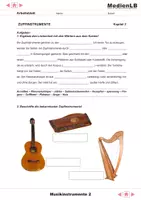 Vorschau - Arbeitsblätter - Familie der Zupfinstrumente - Deckblatt