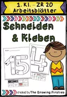 Vorschau - Arbeitsblätter - Zahlen/Mengen bis 20 - Kleben und Schneiden - Deckblatt
