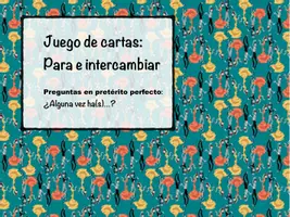 Vista previa - Juegos / Gamificación - Juego de cartas: Parar e intercambiar / Preguntas en pretérito perfecto - página 1