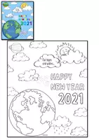 Vista previa - Manualidades / Dibujos para colorear - New Year 2021 - Collaborative Poster (Hopes and Wishes) - página 2