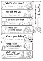 Vista previa - Manualidades / Dibujos para colorear - That's Me - First Conversation Questions Fan - página 2