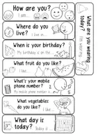 Vista previa - Manualidades / Dibujos para colorear - That's Me - First Conversation Questions Fan - página 3