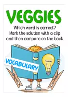 Vista previa - Juegos / Gamificación - vegetables / food clip cards game English / Inglés - página 1