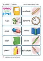Vista previa - Juegos / Gamificación - SCHOOL THINGS domino English / Inglés - página 1