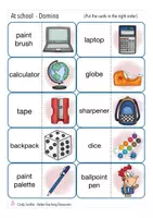 Vista previa - Juegos / Gamificación - SCHOOL THINGS domino English / Inglés - página 2