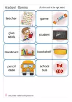 Vista previa - Juegos / Gamificación - SCHOOL THINGS domino English / Inglés - página 3
