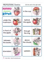 Vista previa - Juegos / Gamificación - PREPOSITIONS domino English / Inglés - página 1