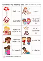 Vista previa - Juegos / Gamificación - Memo Valentine's Day Inglés - página 1