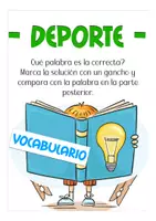 Vista previa - Juegos / Gamificación - Clip Cards deporte Español / E.L.E - página 1