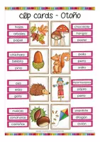 Vista previa - Tarjetas / Manipulativos - Clip Cards Otoño Español/ E.L.E - página 2
