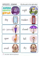 Vista previa - Juegos / Gamificación - OPPOSITES domino English / Inglés - página 1
