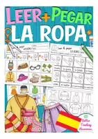 Vista previa - Hojas de trabajo - LA ROPA Hojas de trabajo Español / E.L.E (leer y pegar) - Portada