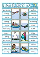 Vista previa - Juegos / Gamificación - water sports clip cards English / deporte Inglés - página 2