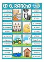 Vista previa - Unidades / Secuencias / Situaciones de Aprendizaje - En el CAMPO Clip Cards Español - página 3