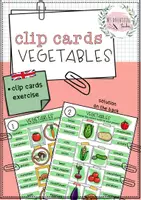Vista previa - Tarjetas / Manipulativos - Vegetables: clip cards - Portada