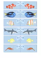 Vista previa - Juegos / Gamificación - Juego de pesca para contar en el rango de números 20 - página 1