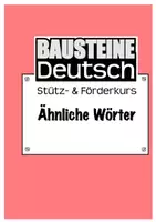 Vorschau - Arbeitsblätter - Stütz- und Förderkurs Deutsch - Ähnliche Wörter - Deckblatt