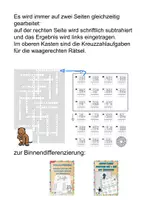 Vista previa - Unidades / Secuencias / Situaciones de Aprendizaje - Schriftliche Subtraktion mit Übertrag bis 1000 Kreuzzahlrätsel - página 1