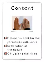Vista previa - Hojas de trabajo - Table-Percussion Clap your Hands Memo Paper | QR to the Video - página 1