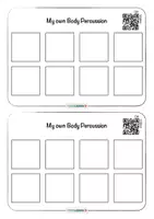 Vista previa - Hojas de trabajo - Create Your Own Body Percussion Percusión corporal • Creative Template • QR to the Video - página 2