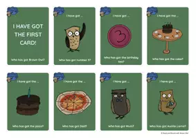 Vista previa - Unidades / Secuencias / Situaciones de Aprendizaje - Brown Owl's Birthday Tea - I HAVE GOT ... WHO HAS GOT ...? - página 1