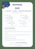 Vista previa - Juegos / Gamificación - Brown Owl's Birthday Tea - RHYMING DICE GAME - Portada