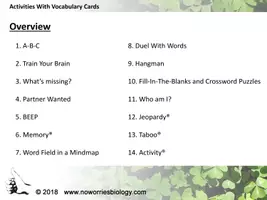 Vista previa - Juegos / Gamificación - CLIL - Activities with Vocabulary Cards - página 3
