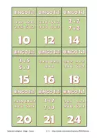 Vista previa - Unidades / Secuencias / Situaciones de Aprendizaje - Tablas de multiplicar del bingo - Juego educativo - página 3