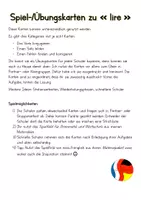 Vista previa - Juegos / Gamificación - Karten Verbspiel lire (Französisch) - página 1