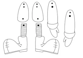 Vista previa - Manualidades / Dibujos para colorear - Carnaval - saltando jack - Plantilla artesanal - página 3