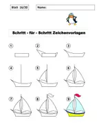 Vorschau - Arbeitsblätter - 30 beschreibbare PDF-Zeichenvorlagen Schritt für Schritt - Seite 3