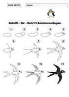 Vorschau - Arbeitsblätter - 30 beschreibbare PDF-Zeichenvorlagen Schritt für Schritt - Seite 2